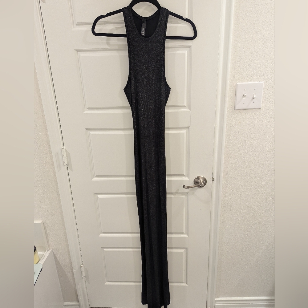 Skims shimmer racer back ribbed dress
